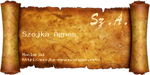 Szojka Ágnes névjegykártya